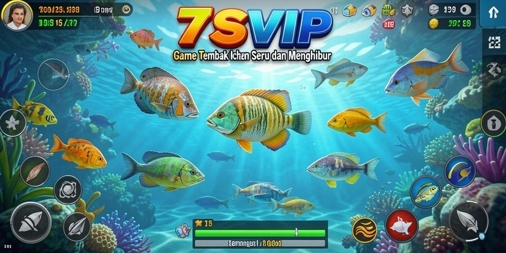 Tampilan menarik dari gameplay Tembak Ikan di 7SVIP.