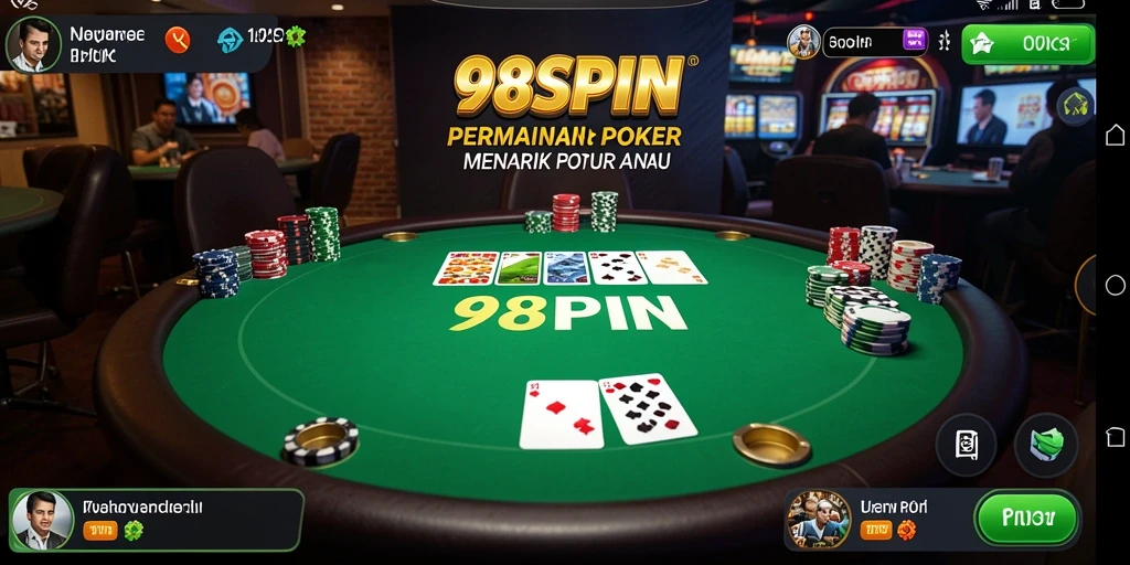 Tampilan menawan dari permainan poker di 98SPIN.