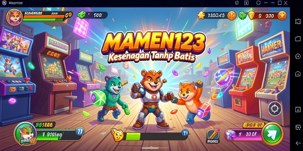 Screenshot utama MAMEN123 menampilkan gameplay seru dan menantang.